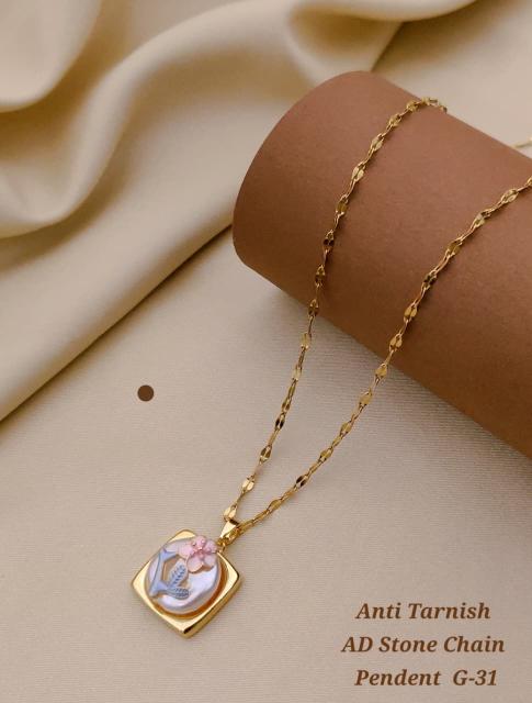 Anti tranish ad Stone chain pendent G 31 Bulk artificial jewellery suppliers in Pune